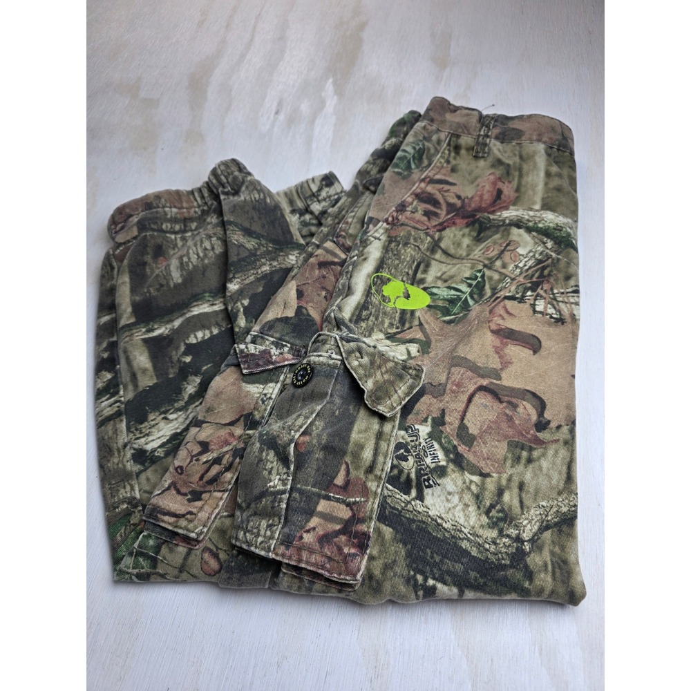 Kids Mossy Oak Break-Up Infinity Camo Cargo Pants Green Brown Size 8 M 7145